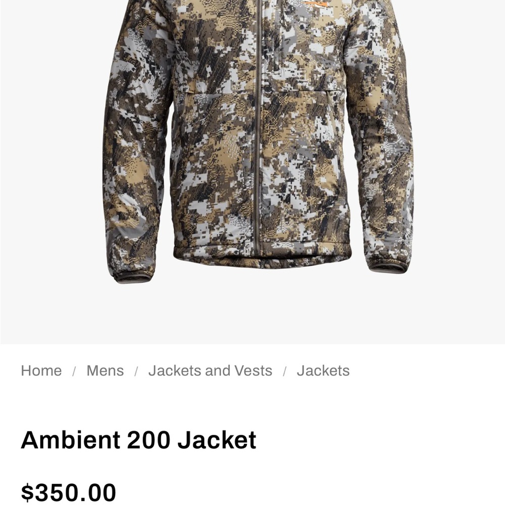 Sitka Ambient Jacket Discontinued Waterfowl Timber